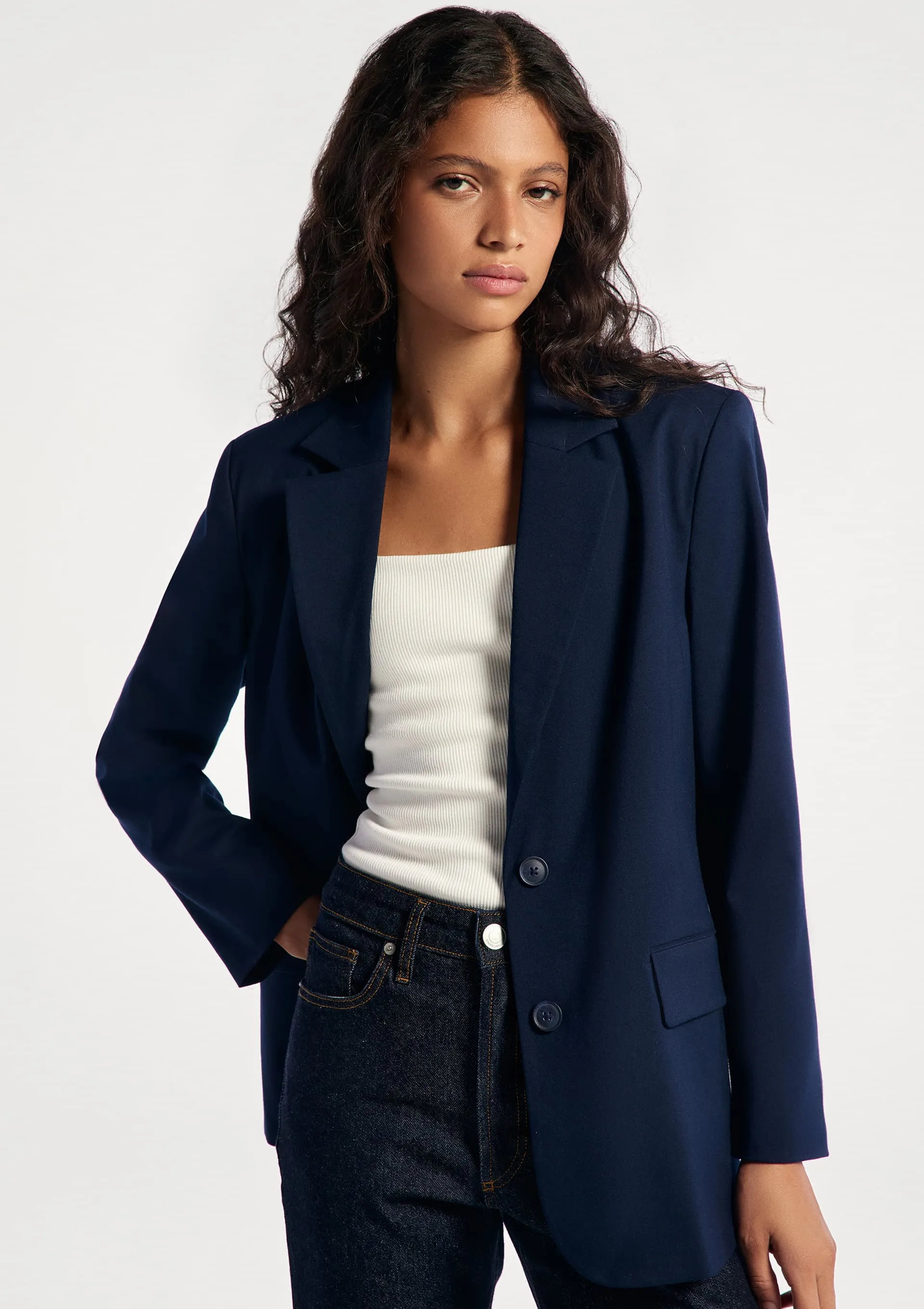 Blazer Feminino Estruturado - Azul