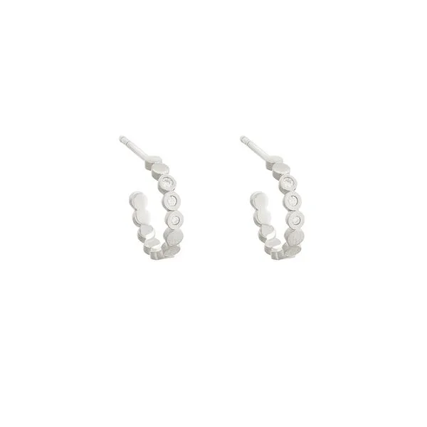 Brincos foscos de ouro branco 18K com diamantes - MyCollection HStern