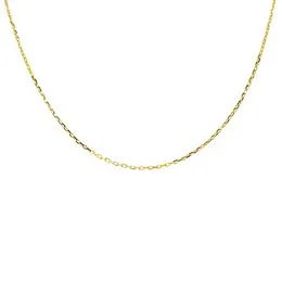 Corrente Masculina em Ouro 18k Malha Cadeado Fio 40 60cm - CR20499