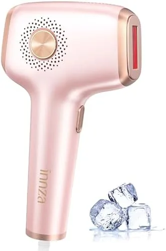 Depilador IPL INNZA com Resfriamento, 999.999 Flashes, Remoção de Pelos Permanente, Cor Ouro Rosa