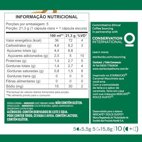 Starbucks Caramel Macchiato By Nescafé Dolce Gusto, 1 caixa com 10 cápsulas