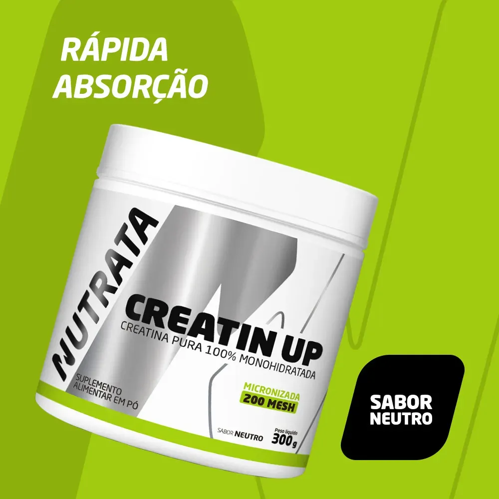 Creatin UP 300g Nutrata suplemento creatina monohidratada força energia desempenho