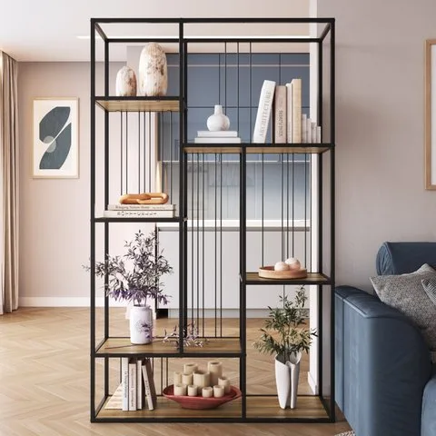 Estante de Livros Industrial Aço 122cmx202cm 5 Prateleiras Málaga YesCasa