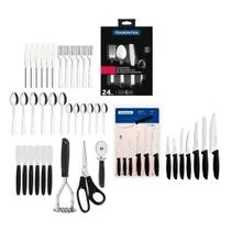 Kit completo de utensílios e faqueiro tramontina 40 peças dia das mães