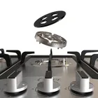 Cooktop 5 Bocas a Gás Semiprosfissional com Acendimento Automático Inox Bivolt OTOP701 Oster