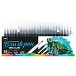 Caneta hidrográfica Brush Pen Ultra Soft, 24 cores + Caneta Blender, Spiral - BT 25 UN