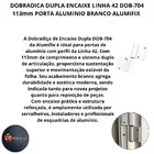 Dobradica Encaixe Dupla Branco Linha 42 Dob-704 113mm Porta Giro Alumifix