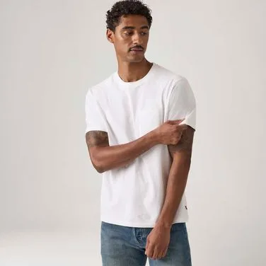 Camiseta Levi's®Relaxed Pocket Branca Manga Curta