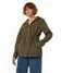 jaqueta parka de sarja com bolsos - verde militar