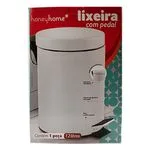 Lixeira Pedal Cesto Removível Branca 12L 31x25x40,5cm LM4183MO - honeyhome Lixeira Pedal Cesto Removível Branca 12L 31x25x40,5cm LM4183MO - honeyhome