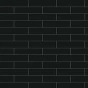 Revestimento de parede Preto 8x25cm Decora 25 peças matte black Portinari