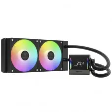 Water Cooler Gamdias Chione E4-240, ARGB, 240mm, Display Digital, Intel-AMD, Black