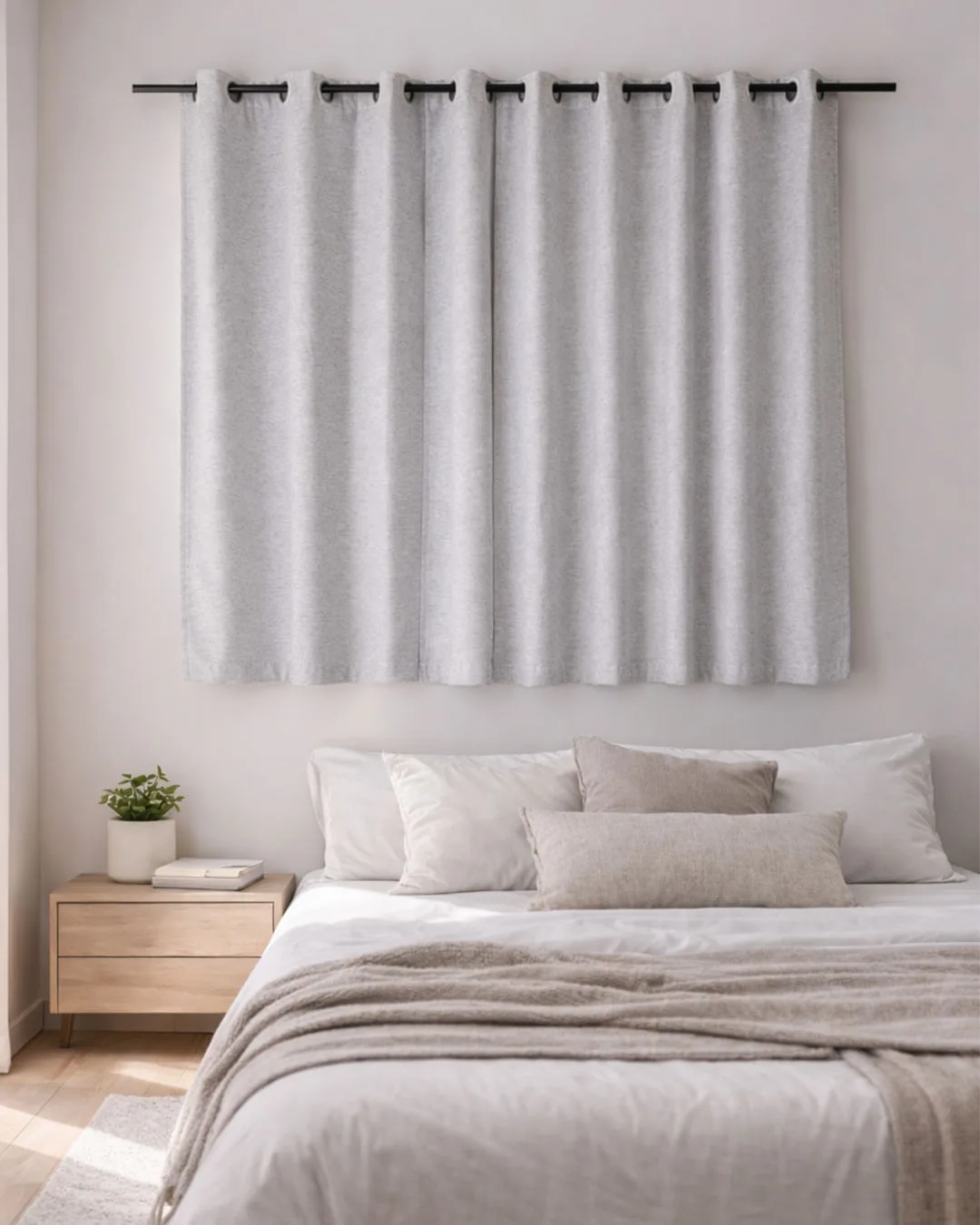 Cortina Rústica Bella Janela 2,40cm x 1,70cm Cinza