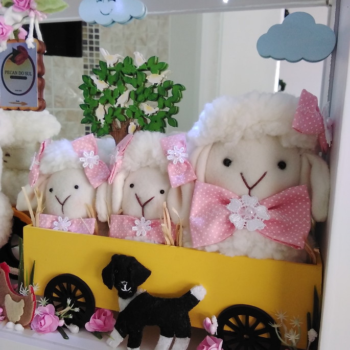 Quadro Maternidade amor maior - Ovelhas