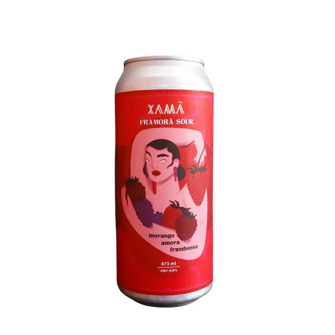 Cerveja Xamã Framorã Sour Catharina Sour com Morango, Amora e Framboesa 473 ml