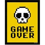 Placa decorativa, Game Over Skull, PL457, Legião Nerd BT 1 UN