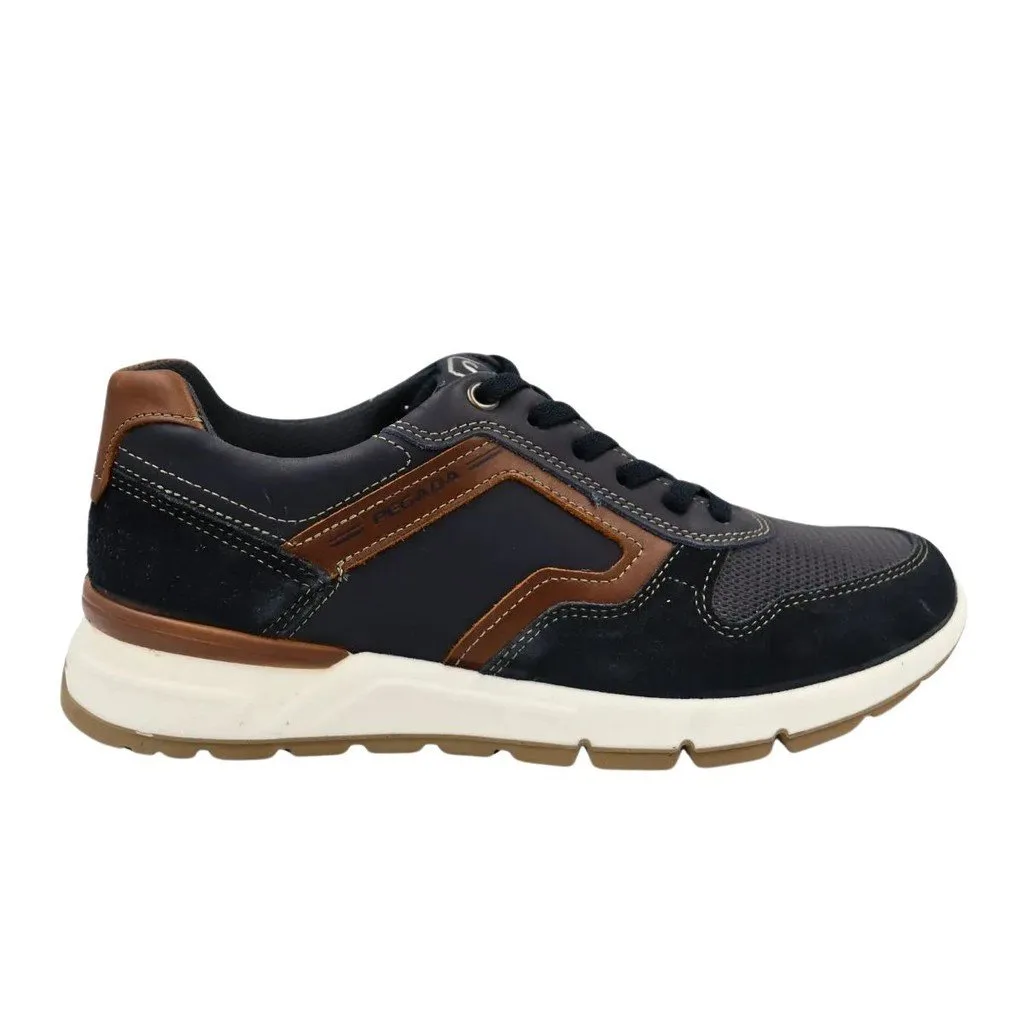Sapatenis Pegada Casual Couro Masculino Washed Cam Nuit Pull Up Blue