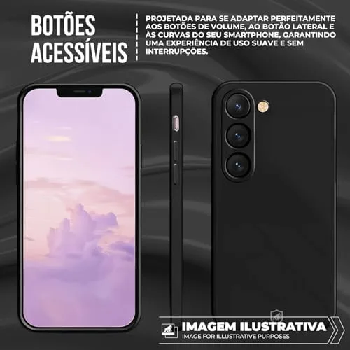 Gshield Capa Case Capinha Silicon Veloz para Samsung (Preta, Galaxy S25 FE)
