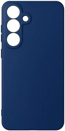 Compativel com Samsung Galaxy S25 FE - Capinha Capa Case Silicone Macia Veludo Forro Interno Premium Com Proteção De Câmera Azul Marinho