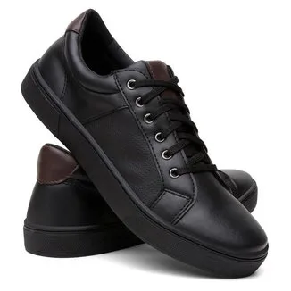 Sapatenis Masculino Couro Legitimo Casual Moda Verão Sola PVC Costurada Palmilha EVA Conforto