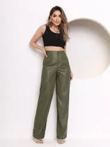 MODAS DOMI Calça de material sintético Pantalona Coleção Nova 0128