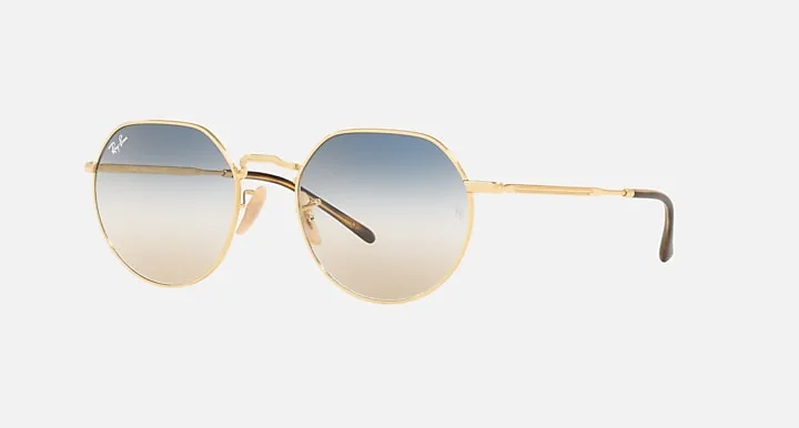 Ray-Ban JACK Dourado-arista|Arista Gold with Azul/Marrom degradê|Blue/Brown Gradient Degradê|Gradient lens