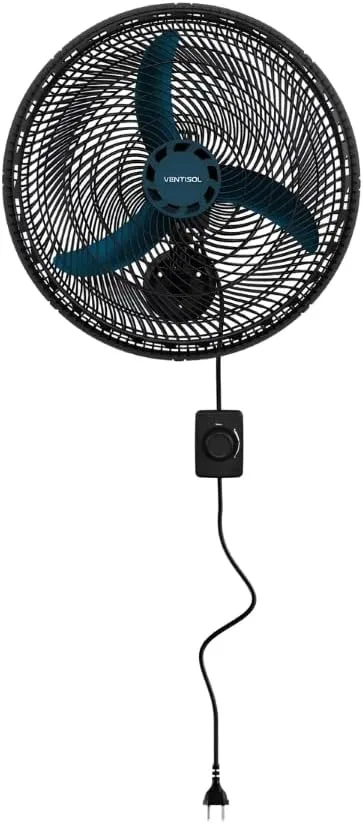 Ventilador De Parede Ventisol New Azul 3 Velocidades (127, Volts)