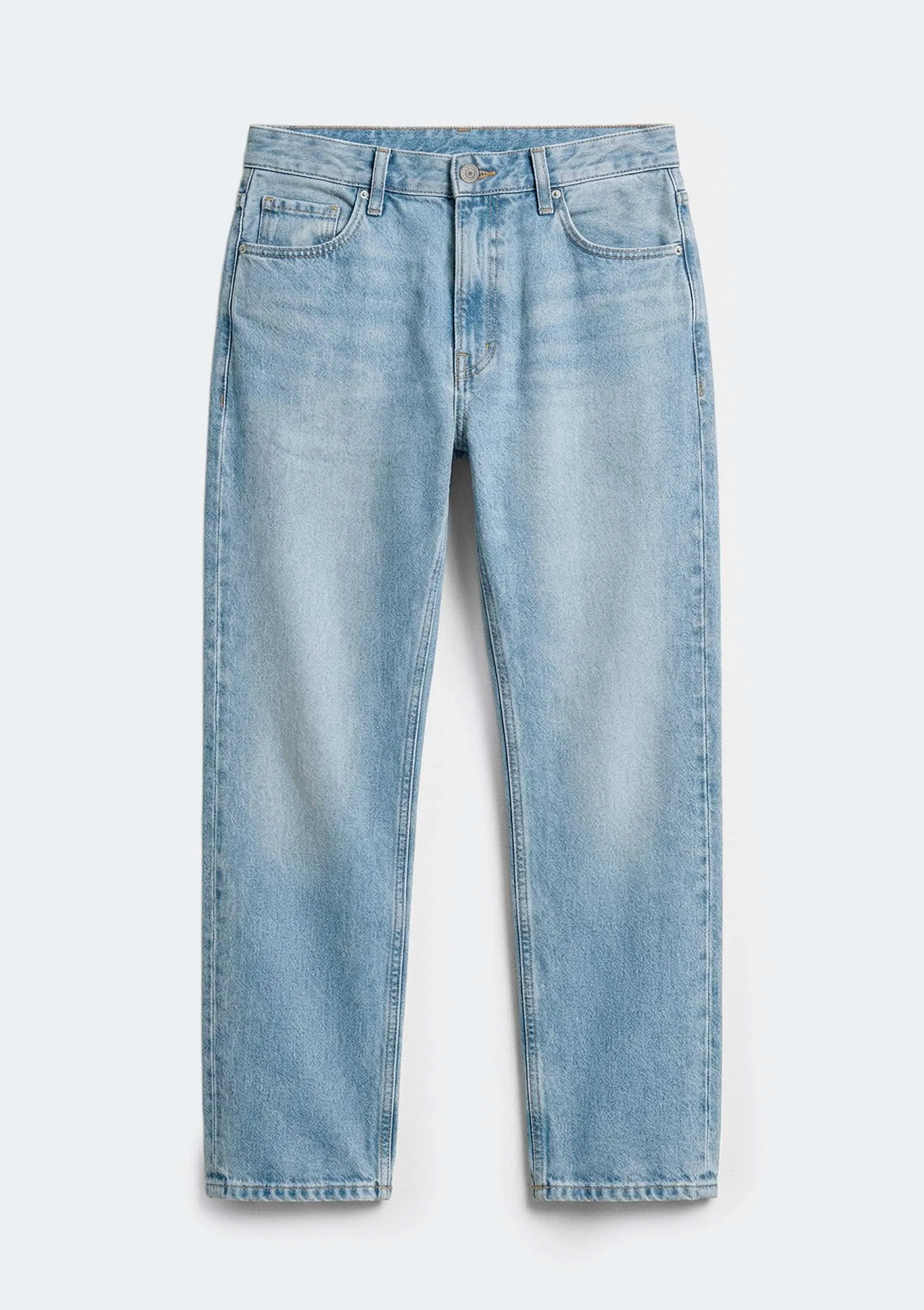 Calça Masculina Reta em Jeans - Azul