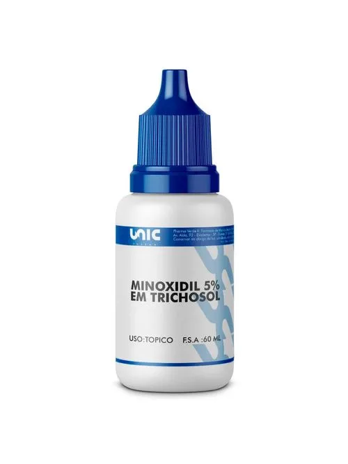 Minoxidil 5% em Trichosol cabelos e barba sem alcool 60ml