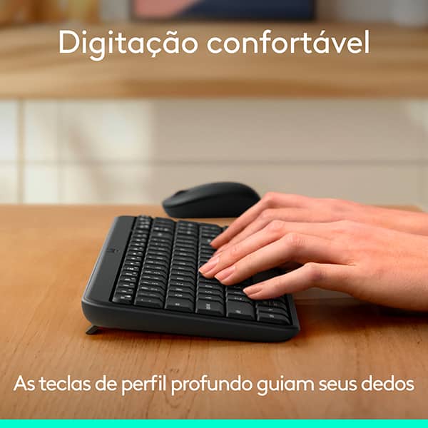 Teclado e Mouse sem fio, Bluetooth, MK250, Grafite, 920-013516, Logitech - CX 1 UN