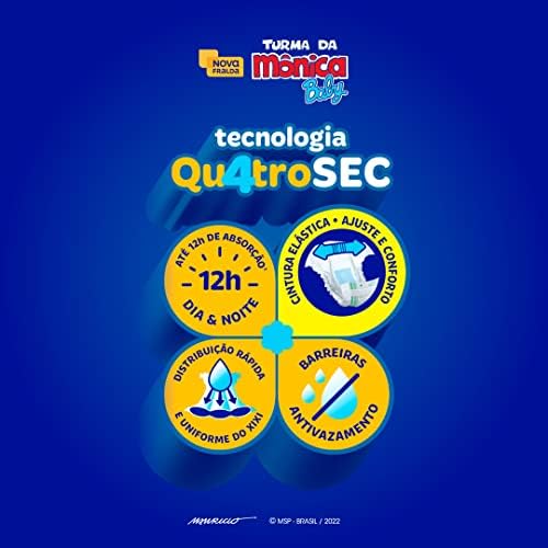 Fralda Turma da Mônica Baby Mega XG 42 Unidades