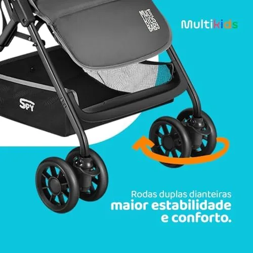 Carrinho Compacto Spy 0-15 kgs Cinza Multikids Baby - BB425