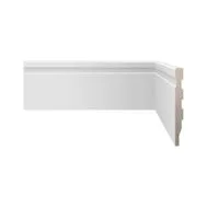 Rodapé Poliestireno Branco Frisado Fit 10cmx2,40m Biancogres