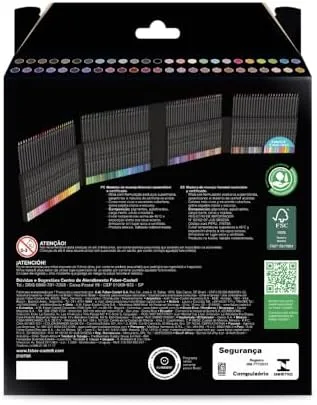 Faber-Castell Lápis De Cor Supersoft com 100 Cores - Ecolápis super mácio com cores mais vivas, excelente cobertura