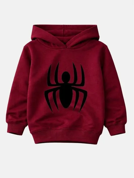 Blusão Moletom Peluciado Aranha - Bordô