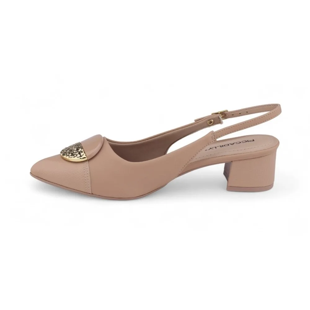 Sapato Feminino Piccadilly Napa Lux Linho 739091 Casual Bege