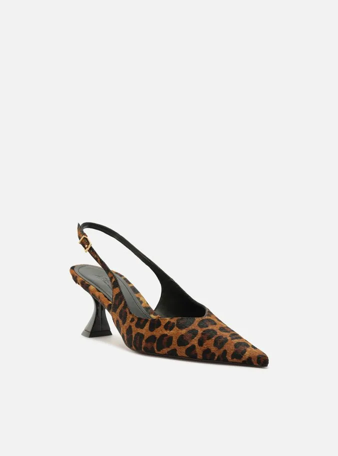 Scarpin Animal Print Salto Médio