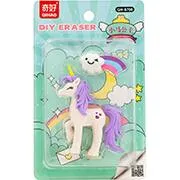 Borracha fantasia Unicórnio Branco, QH-8708, Spiral Kids BT 1 UN