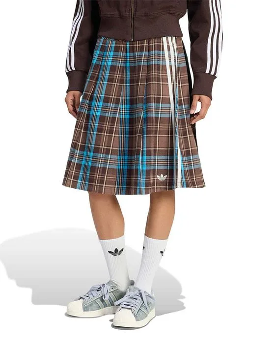 Saia adidas Xadrez Pregueada Feminina