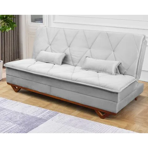 Sofá Cama Estoril 1,90m Suede Velut - King House