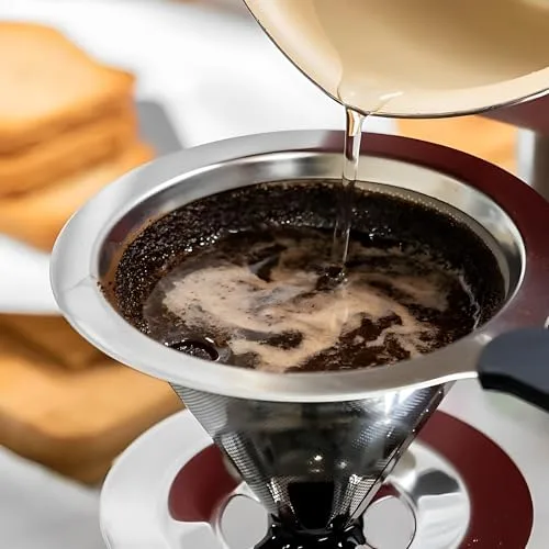 Coador Filtro De Café 103 Inox Peneira Aço Reutilizável Dúravel Sem Uso De Papel Premium