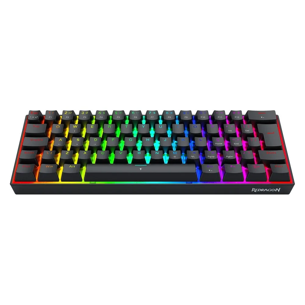 Teclado Magnético Gamer Redragon Fizz, 60%, RGB, 8000Hz, Rapid Trigger, Switch Linear, Preto - K617RGB-M