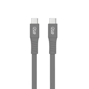 Cabo USB-C com Conector USB-C i2GO 1,2m 3A Cinza