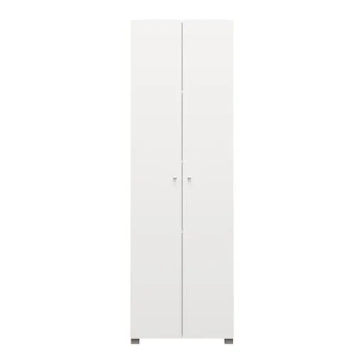 Armário Multiuso Bartira New Clean Branco 2 Portas em MDP com 3 Prateleiras