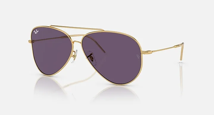 Ray-Ban AVIATOR REVERSE Dourado-arista|Arista Gold with Violeta|Violet Cor uniforme|Solid Color lens