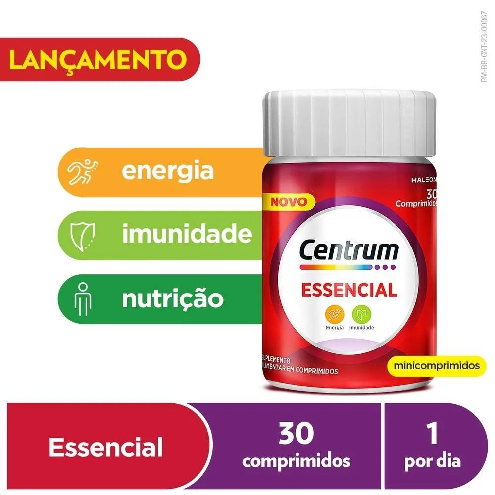 Centrum Essencial Multivitamínico Energia + Imunidade + Nutrição 30 Comprimidos