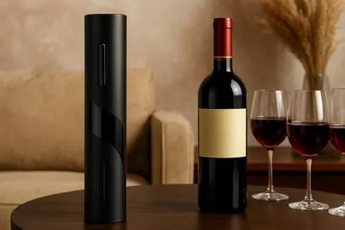 Abridor de Vinho Elétrico 4 Peças Com Saca Rolha Automático Bico Dosador, Cortador de Lacre, Rolha a Vácuo, Ideal Para Presentes e Comemorações Jantares Românticos