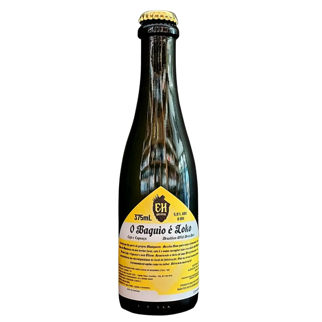 Cerveja EH Brewing O Baguio é Loko Caju e Cupuaçu Brasilian Wild Brett Beer 375 ml