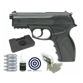 Pistola de Pressão CO2 C11 Esferas 6mm Wingun + CO2 + Combo