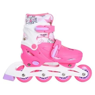 Patins in Line Infantil Princess Lulie Sport ML005 com Acessórios